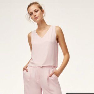 Aritzia Babaton Murphy Blouse - Chalk Pink - Small